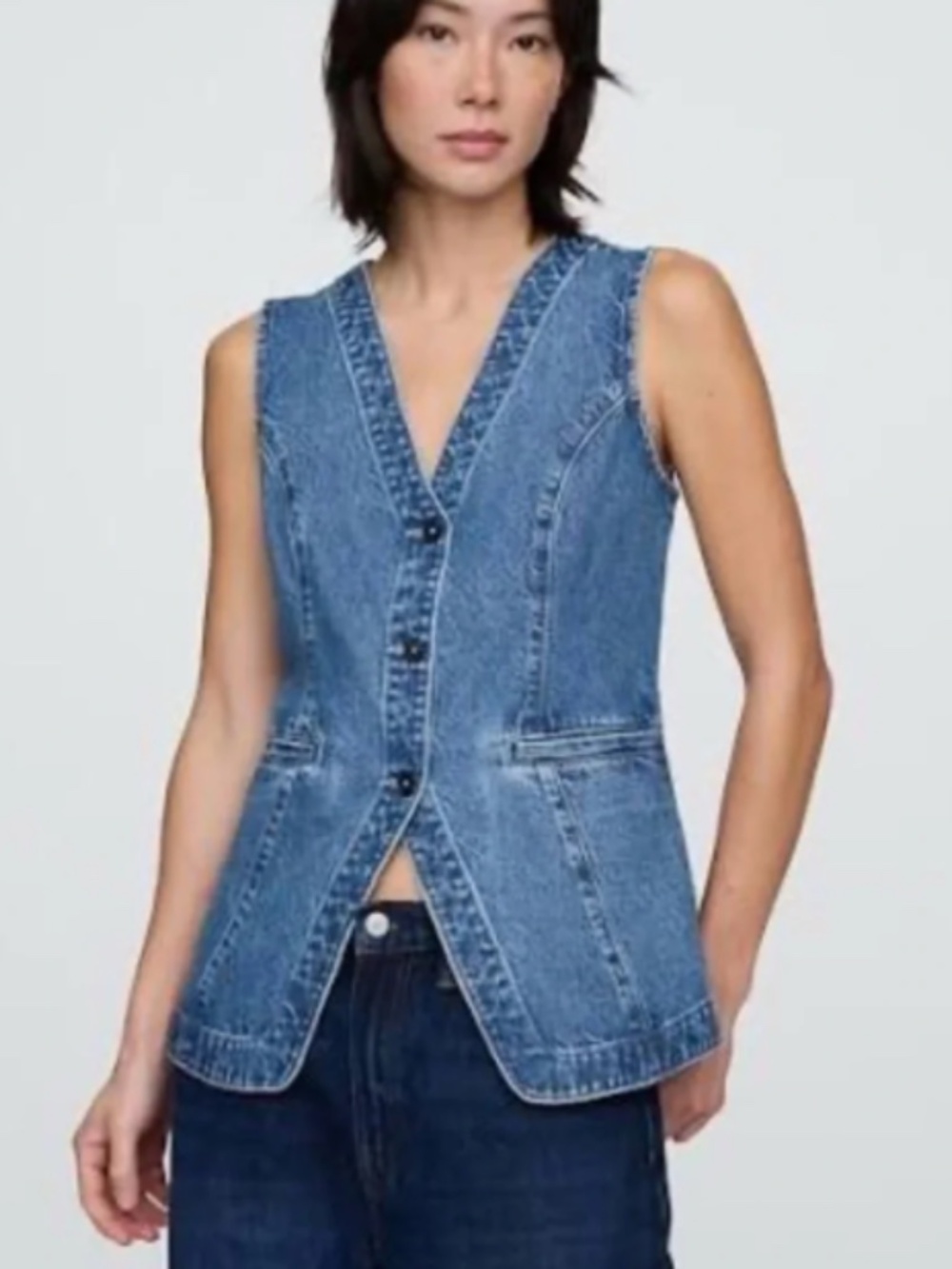GAP fitted denim vest